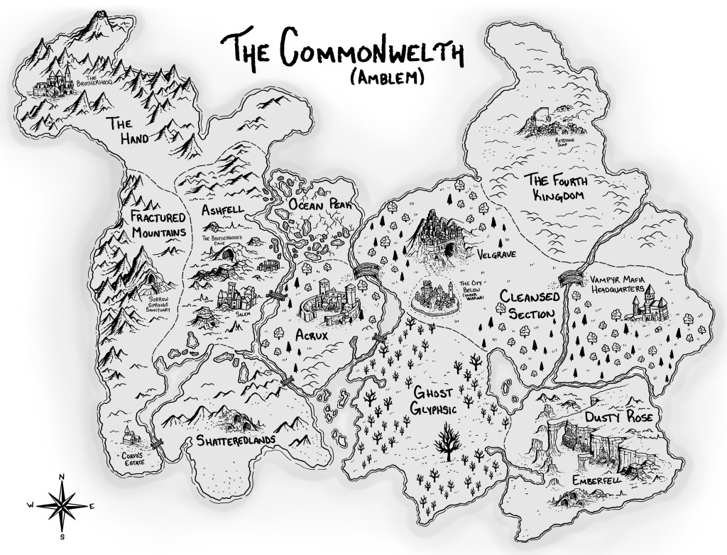 The map of the Commonwelth in Amblem. Owner, Lux M. Vale.
