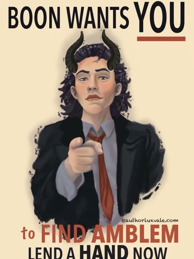 Boon propoganda poster.
@authorluxvale.com
@adsmorell